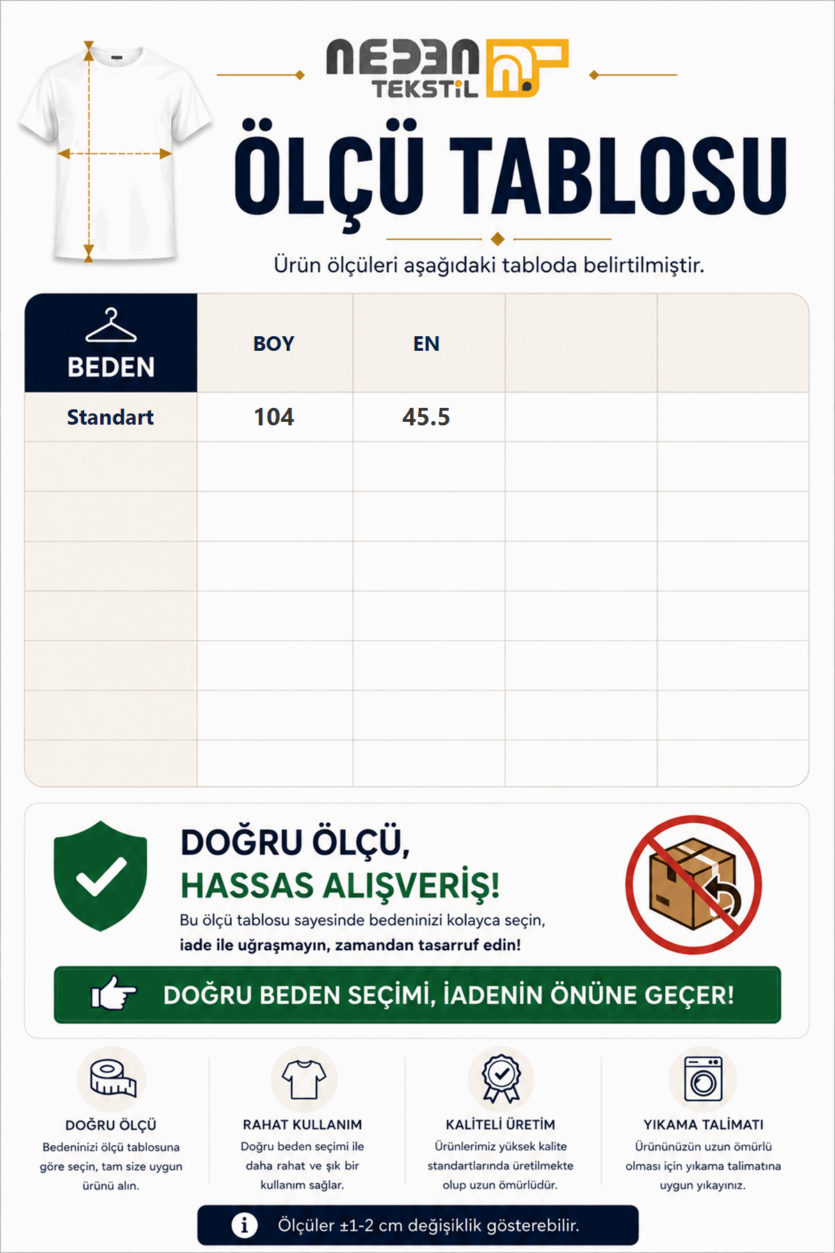 Ölçü tablosu