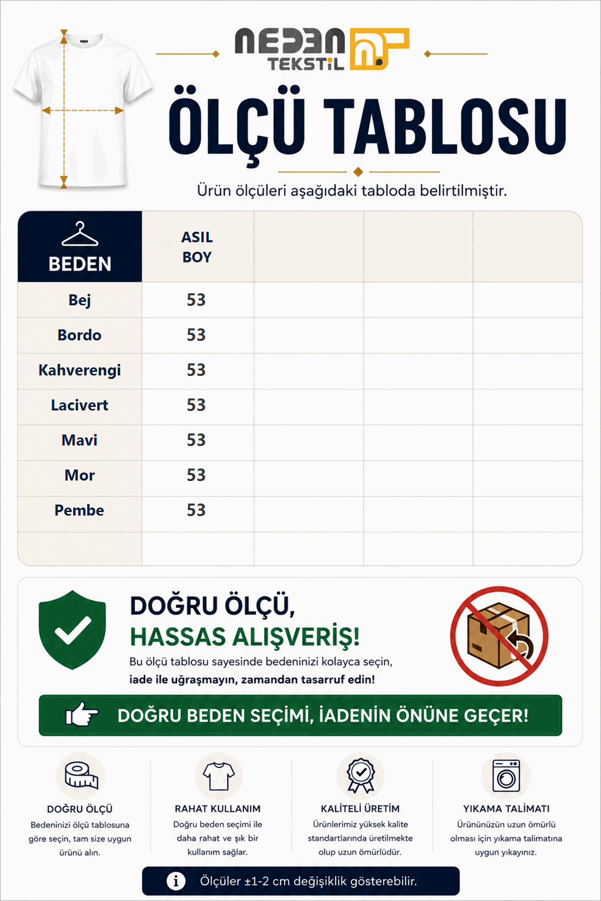 Ölçü tablosu