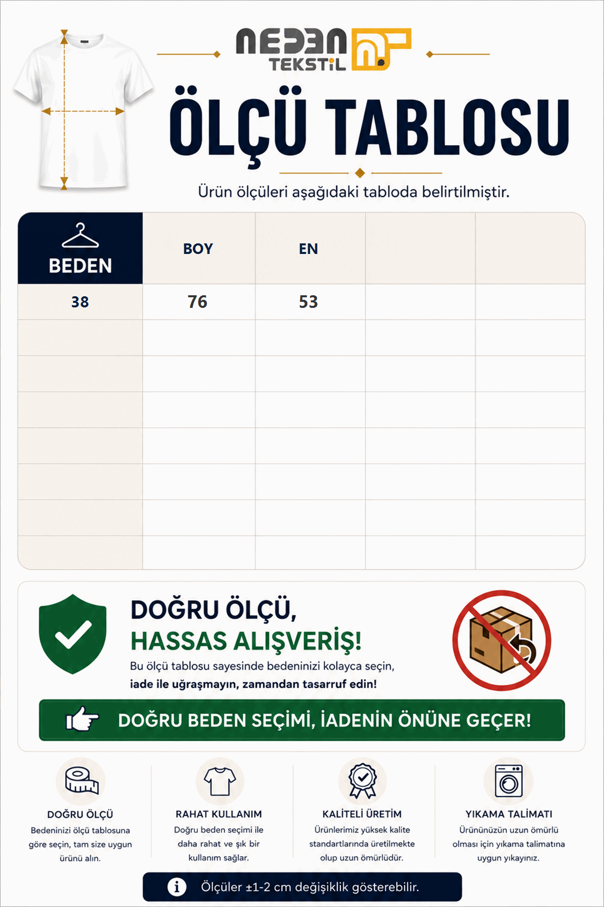 Ölçü tablosu